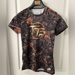 BTX Sports Camo TTP 10X Grit Women’s Athletic Tee, Great Quick-Dry Material! Sm.